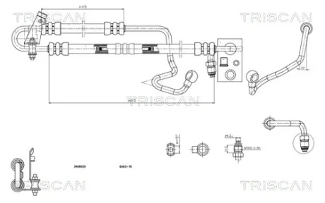 BMW Гідравлічний шланг ГУР 3 (E46) 99- TRISCAN 8516 11013