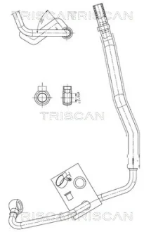 Фото mini гідравлічний шланг гур mini (r50, r53) 01- TRISCAN 8516 11014 MINI Гідравлічний шланг ГУР MINI (R50, R53) 01- TRISCAN 8516 11014