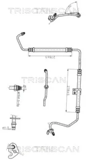 FORD Гідравлічний шланг ГУР TRANSIT CONNECT 1.8 02- TRISCAN 8516 16045