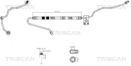 AUDI Гідравлічний шланг ГУР A1 11-, SKODA, VW TRISCAN 8516 29028