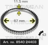 Зубчатый диск импульсного датчика TRISCAN 854024403