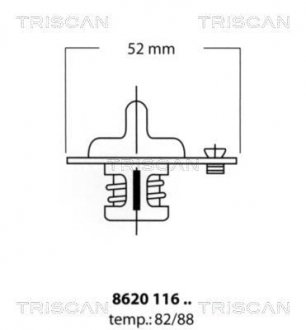 Термостат системы охлаждения TRISCAN 862011688 (фото 1)