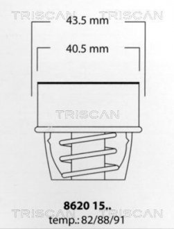 Термостат радиатора охлаждения TRISCAN 86201591