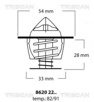 Термостат системы охлаждения TRISCAN 86202291