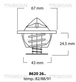 Термостат системи охолодження TRISCAN 86202682