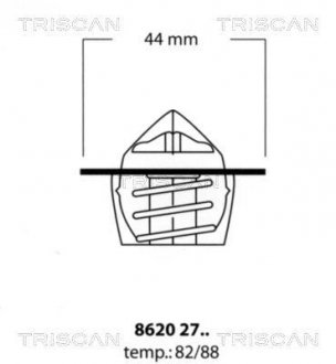 Термостат системы охлаждения TRISCAN 86202782