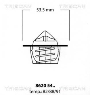 Термостат системи охолодження TRISCAN 86205488