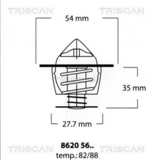 Термостат системи охолодження TRISCAN 86205682