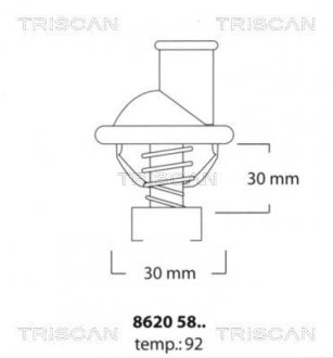 Термостат системы охлаждения TRISCAN 86205892 (фото 1)