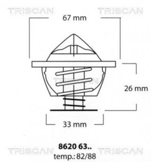Термостат системы охлаждения TRISCAN 86206382