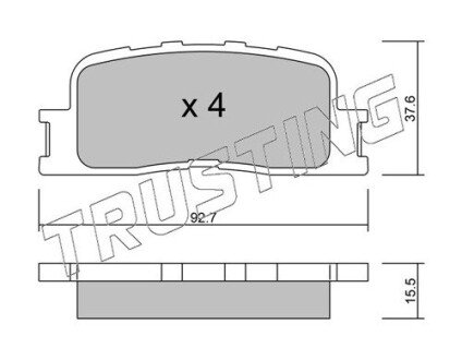 Колодки гальмівні дискові TRUSTING 769.0