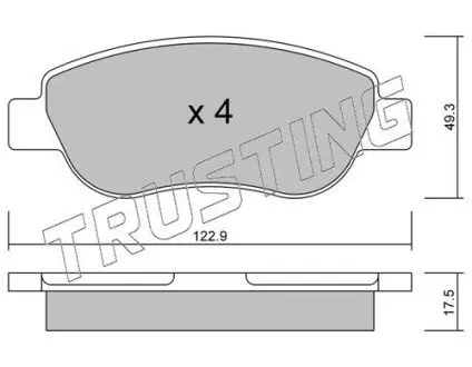 Колодки гальмівні дискові TRUSTING 797.0