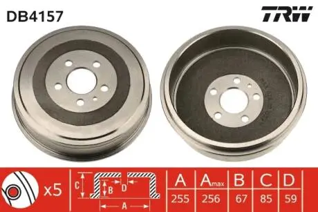 Тормозной барабан TRW DB4157