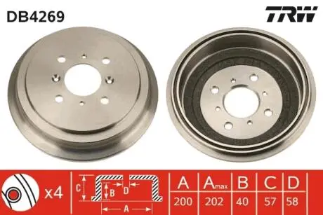 Гальмівний барабан TRW DB4269