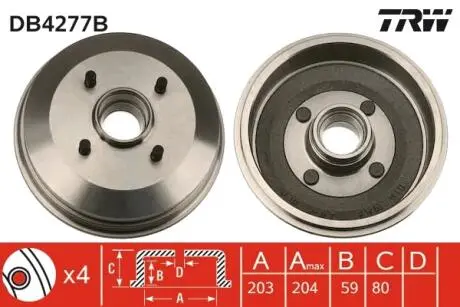 Тормозной барабан TRW DB4277B