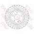 Диск тормозной (1 шт.).) MERCEDES A(W176)/ B(W246) &quot;F D=295mm &quot;12&gt;&gt; TRW DF6501 (фото 1)
