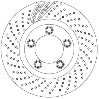 Диск гальмівний PORSCHE P. 718/911/BOXSTER/CAYMAN 2,0-3,6 08- LE TRW DF6542S