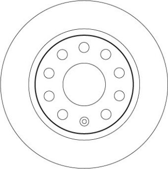 Диск гальмівний (задній) Skoda Octavia III 1.0-2.0 12- (253x10) PRO TRW DF6553 (фото 1)