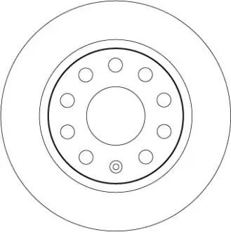 Диск тормозной (задний) Skoda Octavia III 1.0-2.0 12- (253x10) PRO TRW DF6553