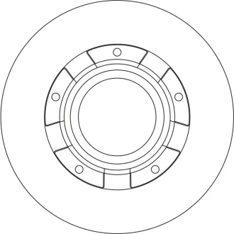 Диск гальмівний задн Лів/Прав FORD TOURNEO CUSTOM V362, TRANSIT CUSTOM V362, TRANSIT V363 1.0H-2.2D 09.12- TRW DF6558S