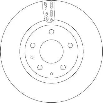 Диск гальмівний (1 шт.) MAZDA 3 "F D=295mm "18>> TRW DF6575