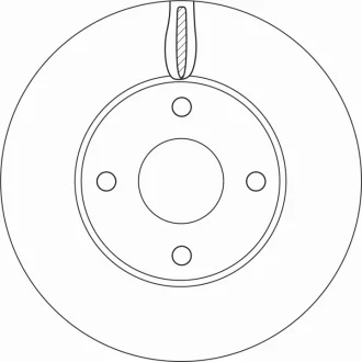 Диск гальмівний передн Лів/Прав FORD FIESTA VII 1.0-1.5D 05.17- TRW DF6593
