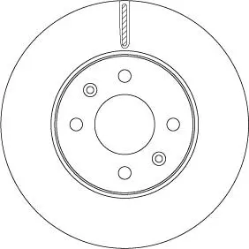 Диск гальмівний (1 шт.) HYUNDAI I20 "F D=256mm "14>> TRW DF6794
