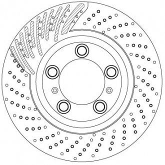 Диск тормозной PORSCHE P. 911 3,8 12- LE TRW DF6821S (фото 1)