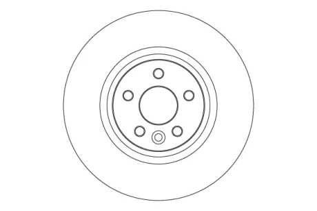 Диск гальмівний передн Лів/Прав JAGUAR E-PACE 2.0/2.0D 09.17- TRW DF6848S