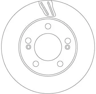 Диск тормозной SSANGYONG T. KYRON/REXTON 2,0-2,7 XDI 04- TRW DF6876