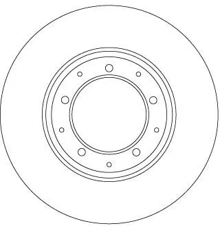 Диск тормозной LAND ROVER T. DEFENDER 2,2-2,5TD/3,5-3,9 4X4 90-16 TRW DF6905
