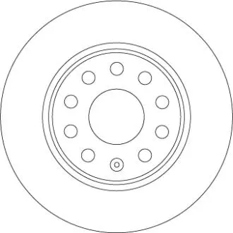 Диск гальмівний (1 шт.) AUDI/SKODA/VW Q2/Karoq/Octavia/T-Roc \'\'R \'\'16>> TRW DF6952
