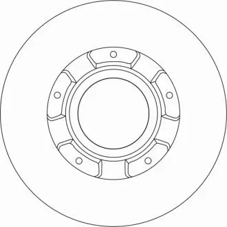Диск тормозной (1 шт.).) FORD Transit "R D=308mm "12>> TRW DF6963S
