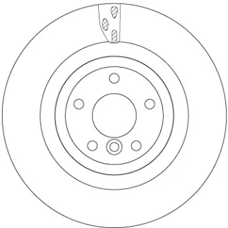Диск гальмівний задн Лів/Прав JAGUAR XE, XF II, XF SPORTBRAKE 2.0-3.0D 03.15- TRW DF6969S