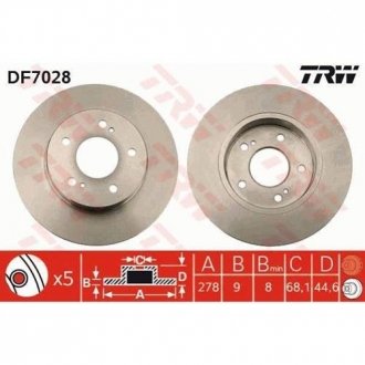 Диск тормозной TRW DF7028