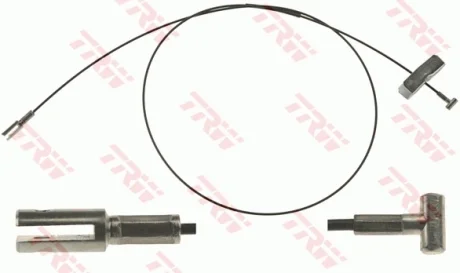 Трос стояночного гальма передн/середн Лів/Прав (1643мм, гальма: диск) OPEL VIVARO A 1.9D-2.5D 02.01-07.14 TRW GCH533