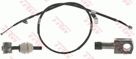 Трос стояночного гальма задн Лів (1868мм/1616мм, гальма: диск) TOYOTA AVENSIS 1.6-2.0D 10.99-02.03 TRW GCH537
