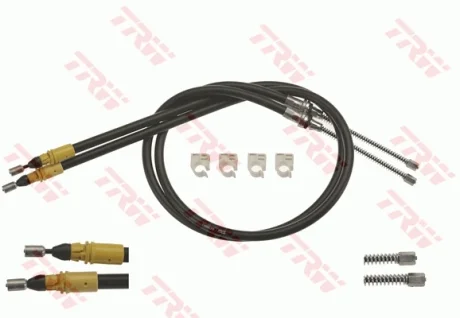 Трос стояночного гальма задн Лів/Прав (1028мм/862мм, гальма: барабан) SMART FORTWO 0.8D/1.0/Electric 01.07- TRW GCH663