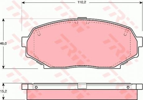 Тормозные колодки, дисковый тормоз.) TRW GDB1028 (фото 1)