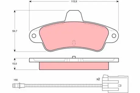 Тормозные колодки, дисковые. TRW GDB1112