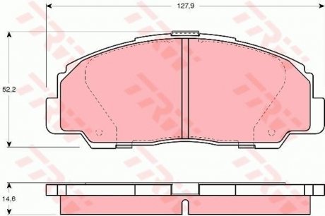 Тормозные колодки, дисковый тормоз.) TRW GDB1135 (фото 1)