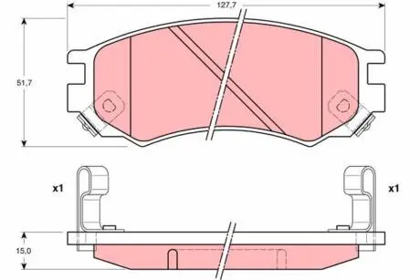 Тормозные колодки, дисковый тормоз.) TRW GDB1175