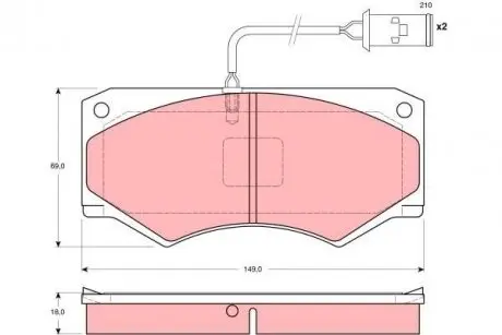 Гальмівні колодки, дискові TRW GDB1248