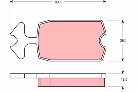 Тормозные колодки, дисковый тормоз.) TRW GDB127 (фото 1)