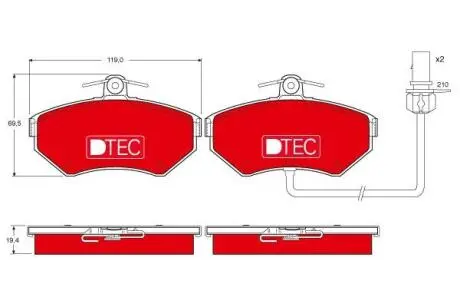 Керамічні гальмівні колодки передн, AUDI A4 B5, A4 B6, A4 B7, SEAT EXEO, EXEO ST, VW PASSAT B5 1.6-3.0 11.94-05.13 TRW GDB1366DTE