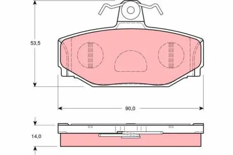 Гальмівні колодки, дискові TRW GDB1377