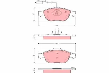Тормозные колодки, дисковый тормоз.) TRW GDB1441
