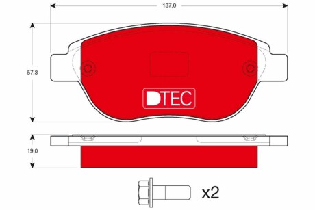 Гальмівні колодки C4 I (LC_), 11.04-12 TRW GDB1464DTE