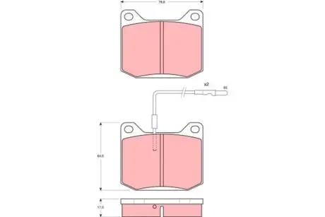 Тормозные колодки, дисковый тормоз.) TRW GDB151