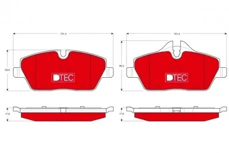 Гальмівні колодки, дискові TRW GDB1611DTE